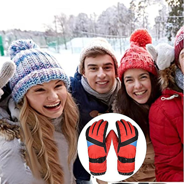 Enkle Ski Sne Handsker Vinter Varme Vandtætte Touchscreen Kvinder