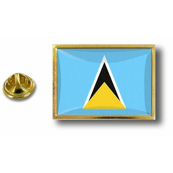 Pine PineS Badge Pin-apos;s Metal With Butterfly Pinch Flag St. Lucia