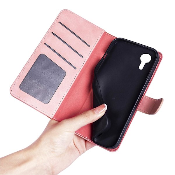 För Samsung Galaxy Xcover 5 PU Läder Full Body Shockproof Flip Case Magnetisk Stängning Stativ Splicing Folio Plånboksfodral