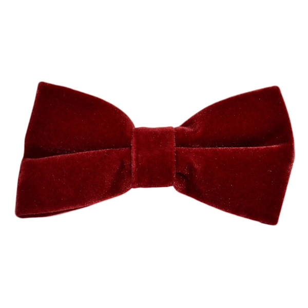 Boys Dark Red Velvet Bow Tie