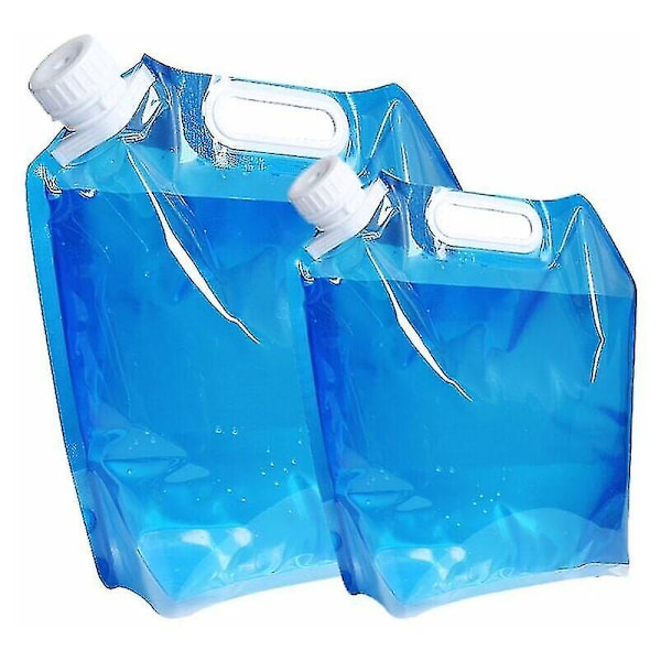 2-pack hopfällbar bärbar dricksvattentank (5l+10l) för vandring