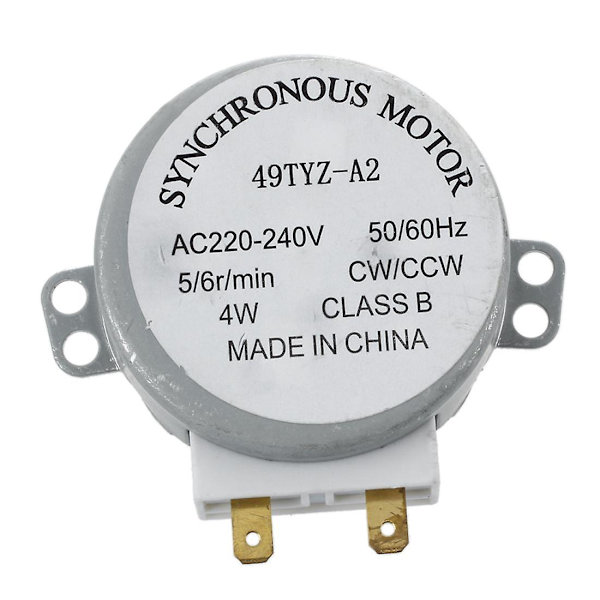 AC 220-240V 50/60Hz 5/6RPM 4W Synkron Motor til Mikrobølgeovn