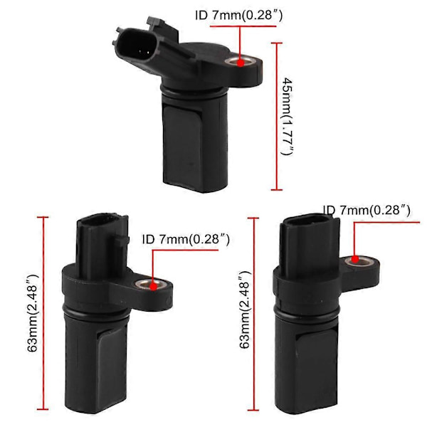 3 st Kamaxel-/Vevaxelpositionssensor för FX35 G35 I35 M35 350Z 23731-AL61A 23731-AL60C