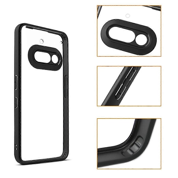Stöttåligt skal för Nothing Phone (3a) PC + TPU Klar Baksida