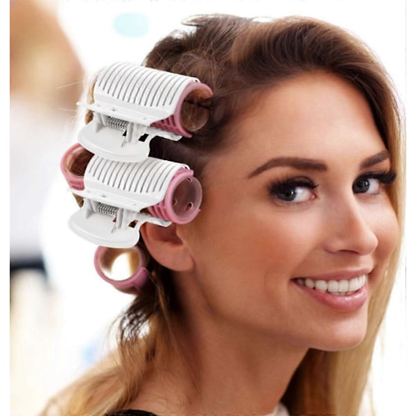 12 stk. Hot Roller Clips Hårkrølle Kloklips Udskiftnings Roller Clips (Sort og hvid)