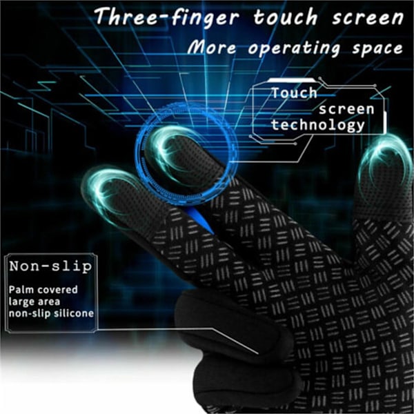 Mænd Kvinder Vinter Termiske Vandtætte Vindtætte Touch Screen Varme Handsker Vanter Yo