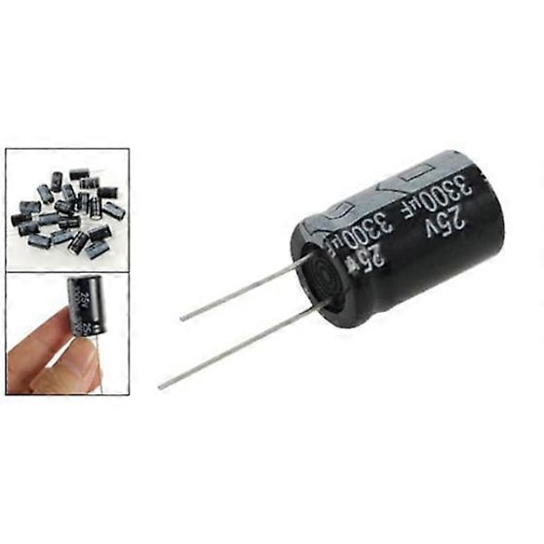 Polariserade 3300uF 25V aluminiumelektrolytkondensatorer 20 st