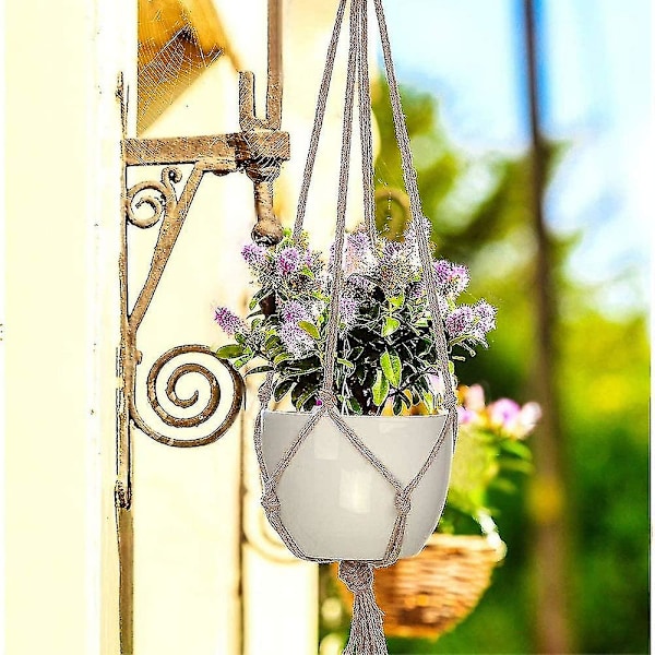 6 st hängande korg, hängande korg, blomkruka hängande växtkrukahållare