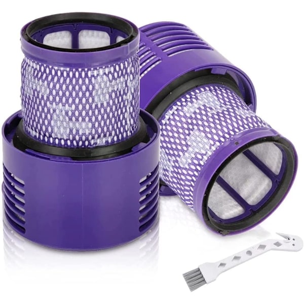 2-pakks filtere for Dyson V10 SV12 med rengjøringsbørste