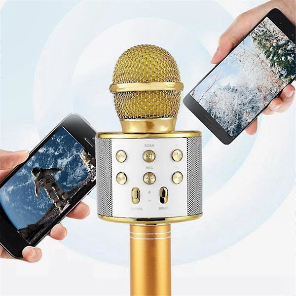 Ammattimainen Langaton USB-Kaiutinmikrofoni Käyttöön Lapsille Musiikkisoittimelle Laululle Tallennukseen KTV