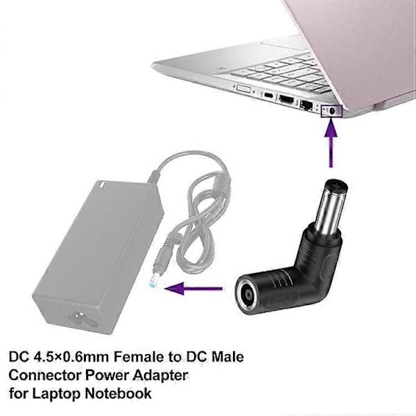 240W Strömadapter för DELL, DC 4.5x0.6mm Hona till DC 7.4x5.0mm Hane Laptop Strömomvandlare Plugg