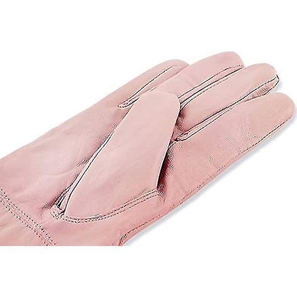 Vintervarme Pu Læderhandsker, luksuriøse Damehandsker Bløde Med Pels Fleeceforet Touchscreen Designet Tekstning Kørsel Vindtætte Handsker 1sæt pink