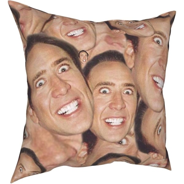 Patrick Nicolas Cage -tyynynpäällinen, 18\"x18\", pehmeä ja mukava, kaksipuolinen painatus (tyynyn sisus ei sisälly), sopii lahjaksi