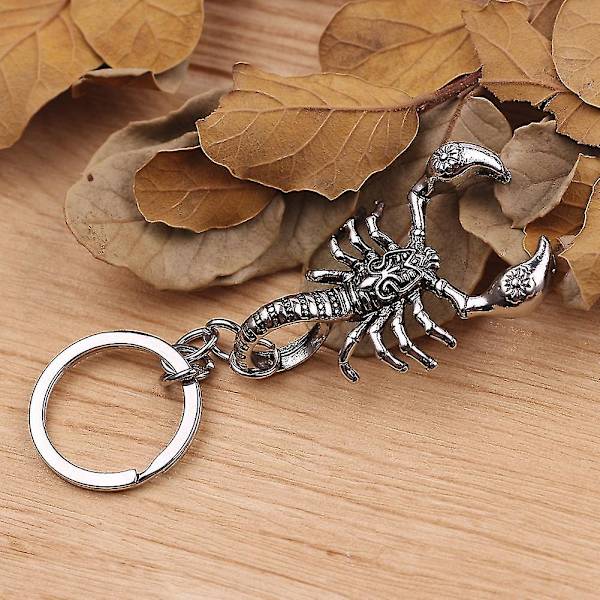 Sinknap Retro Unisex Alloy Scorpion Vedhæng Nøglering Taske Hængende Ornament Nøglering