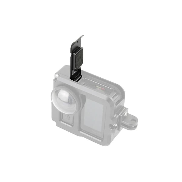 Til Gopro-MAX Skyde Batteri Side Dæk Støvsikkert Kamera Aftagelig Beskyttelsesdør Låg Opladning Sag Port Sort
