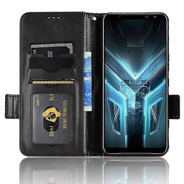 Til Asus ROG Phone 3 Strix / 3 ZS661KL Symmetrisk Trekant Læder Telefon Cover