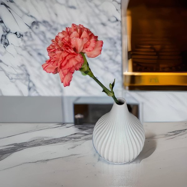 Liten Vit Vas Dekoration 1 St, Vit Keramik Bud Vas För Modern Heminredning, Söt Vas För Blommor, Mittstycken För Vardagsrum, Hylla, Bord, Mantel
