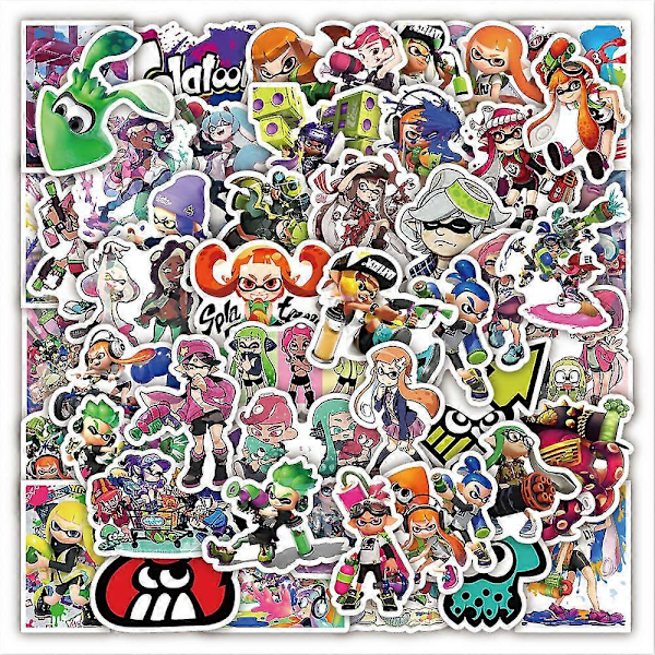 50 stk. Skytespill Splatoon 3 Klistremerker PVC Laptop Graffiti Dekorasjon Klistremerker Dekaler Gaver