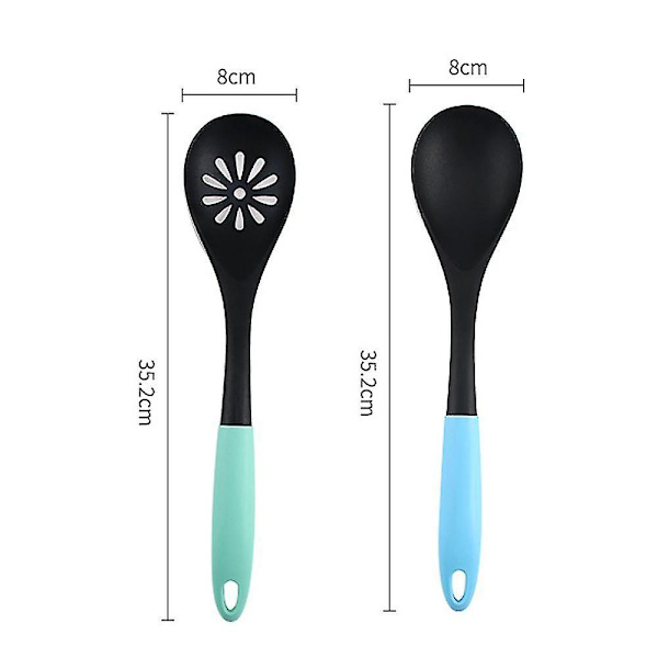 Nylon Køkkenredskaber Non-stick Stegespade Ske Tæt Mere Madlavning Køkken 2-delt Sæt