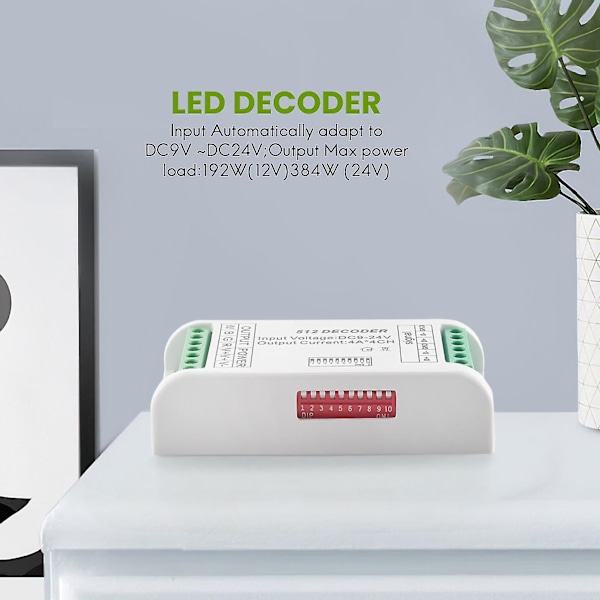 Mini 4-kanals DMX RGBW-dekoder 16A RGB RGBW Strip Controller DMX 512 Dimmer Driver til lys DC9-