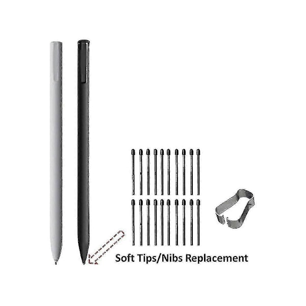 (20-pakning) Markørpenn-spisser/nibber Kompatibel med Remarkable 2 Stylus Pen Erstatning Myke Nibber/spisser Bl