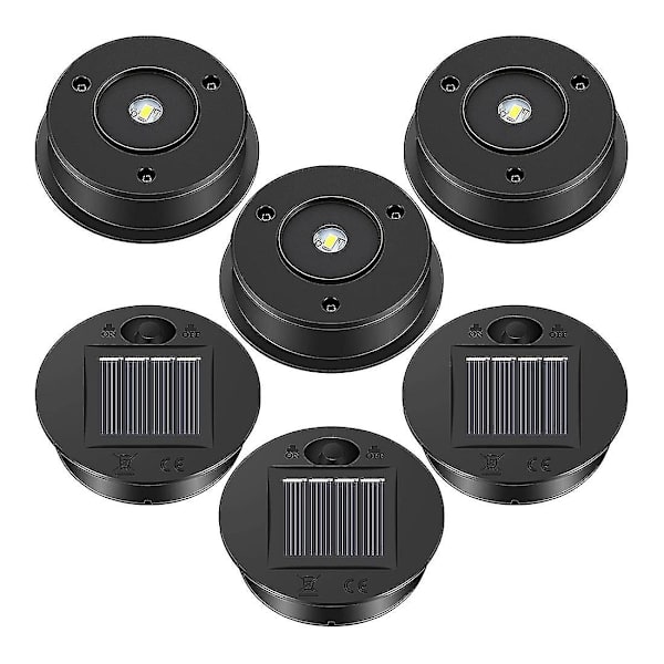 6 st solcellslampor ersättning topp 7 solcellslykta delar LED solpanel lykta lock lampor för ut