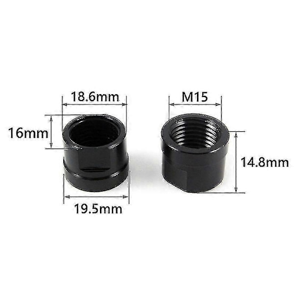 Cykel Genomgående Axel Mutter M15x1.5mm Axelhatt 1.5mm Gängstigning Axelmuttrar M15 Axelskruvmuttrar Cykeltillbehör
