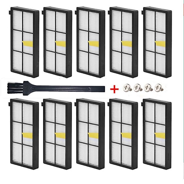 10-pak HEPA-filter til Roomba 800 900-serien 860 870 871 880 960 980 robotstøvsugere