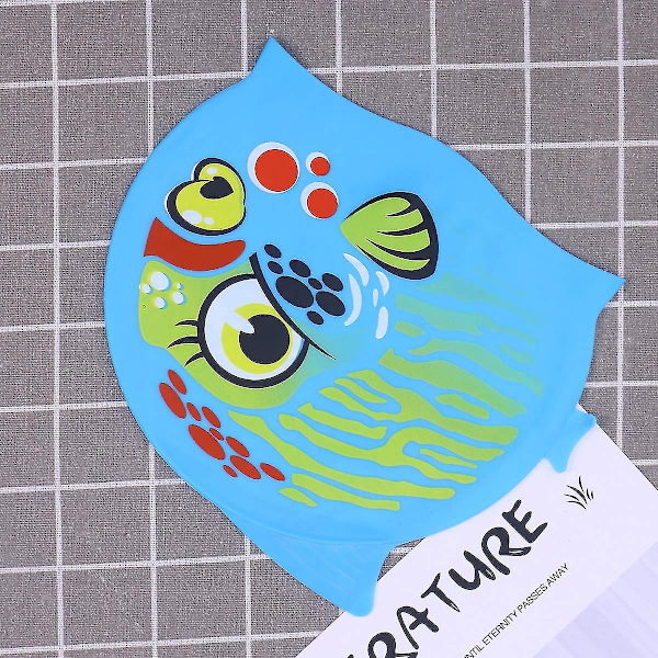 2-pack Unisex Barn Vattentät Silikon Cartoon Badmössa Fisk Djur Badhatt För Pojkar Flickor Sjö Blå
