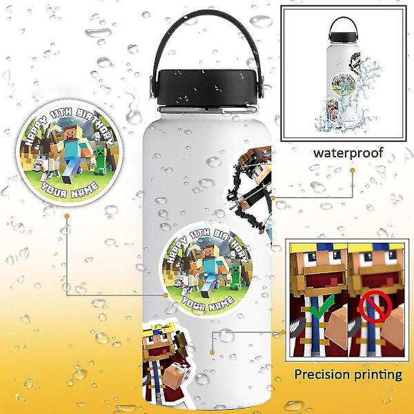 50 stk Minecraft Tema Stickers Pakke Vinyl Dekaler Dekoration Til Guitar Bagage Skateboard Laptop