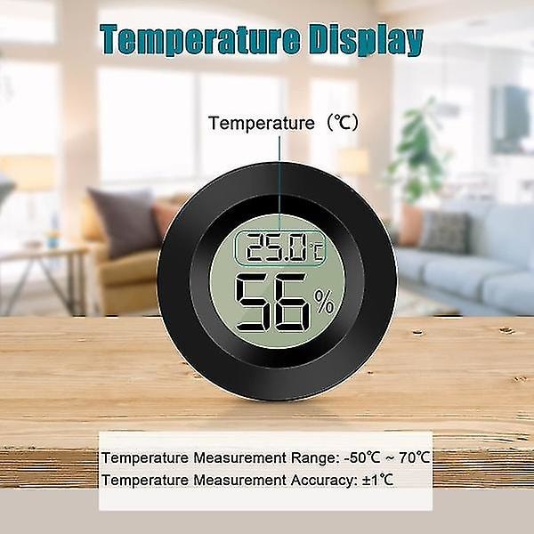 3-pack LCD digital hygrometer termometer, inomhus utomhus fuktighetsmätare Temperaturmätare för luftfuktare avfuktare växthus källare barnrum