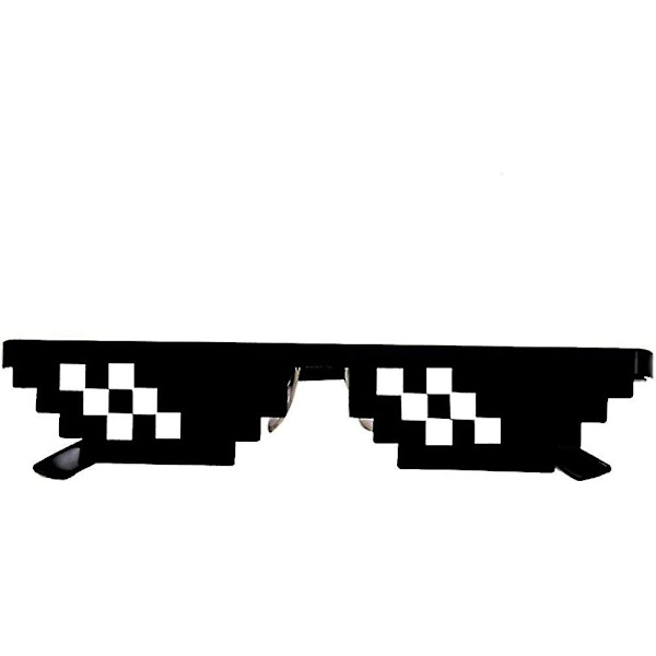 Premium Kvalitet Rolig Leksak För Barn, Thug Life Glasögon 8 Bit Pixel Deal With It Solglasögon Unisex Solglasögon Leksak B-