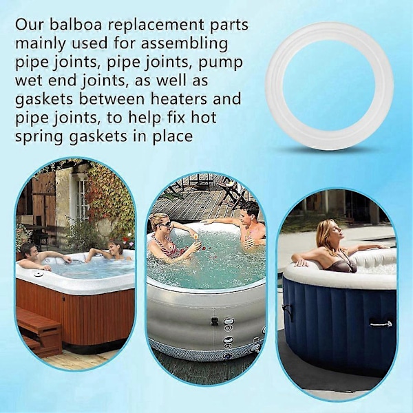 711-4030B Udskiftning 2 tommer til Gecko Spa Vildmarksbad Varmelegeme Pakning til 2 tommer Spa Varmelegeme Samlinger Unions Pakning