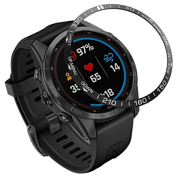 Typ A För Garmin Fenix 7S Anti-scratch Metall Klocka Bezel Ring Skyddsring