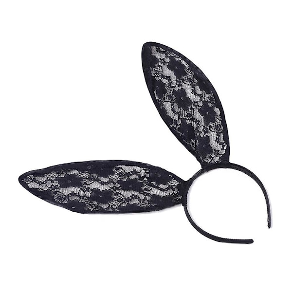 Sexy Lace Kaninøre Hårbånd Tilbehør Svart Funksjon: Antall