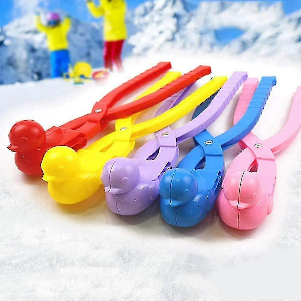 4-pack Snöbollformare Leksaker Anka Snöbollform Plast Snöformare Formar För Barn Utomhus Inomhus Vinter Snöbollskrig