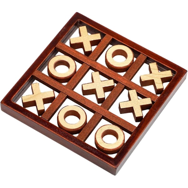 Klassiskt Tic-tac-toe-spel, Trä Familjespel Set Noughts And Crosses Spel, Handgjord Familjespel Leksak, Trä Spel Och Bräde För Barn