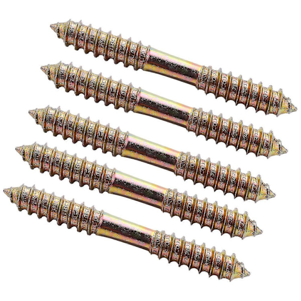 OEMG M8 x 70mm Dobbelt-Endet Tre-til-Tre Møbel Festemutter Skrue 5 stk