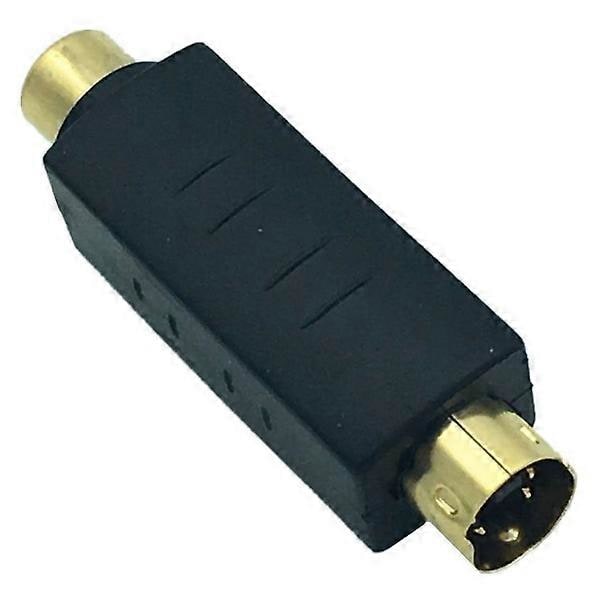 S-Video Han till RCA Hon Composite Video Adapter Plug Konverterare, Mini Din 4 PIN Koppling Förlängning