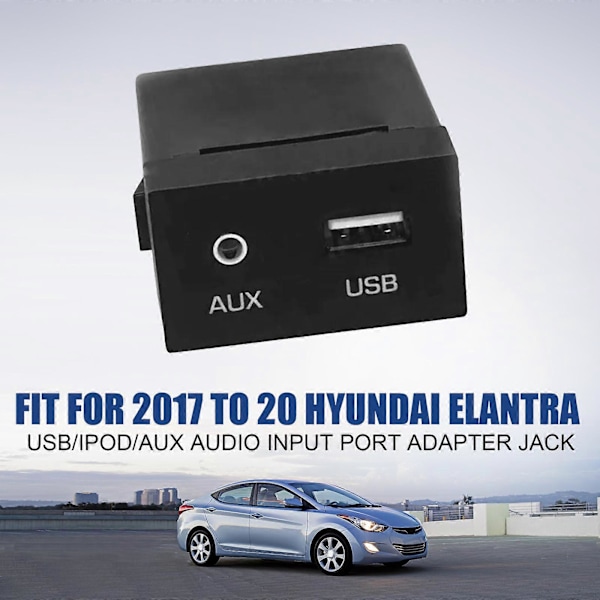USB/iPod/AUX-ingångsadapterjack 96120-F2000 för Hyundai Elantra 17-20