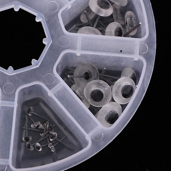 80 stycken 3-10mm dockglasögon nåltovning nallebjörn dockor tillbehör
