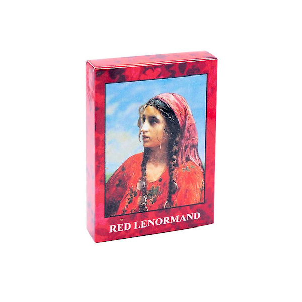 Punaiset Lenormand-tarot-korttipakan oracle-kortit