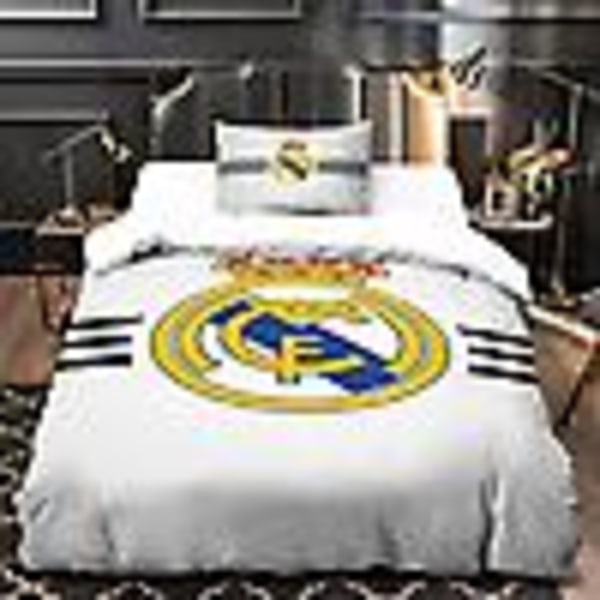 Real Madrid Down Quilt Cover Bedding Famous Football Team Printed Fiber Quilt Cover with Zipper 135*200cm