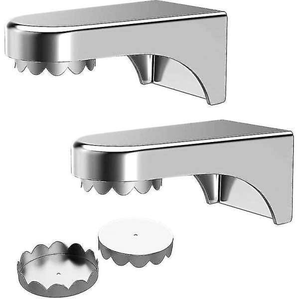 2 delar magnetisk tvålkopp, magnettvålskål i rostfritt stål, väggmonterad tvålhållare med 4 lock för handfat, tvättställ, kök, badrum