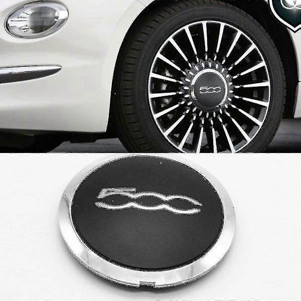 13mm Navkapsel För Fiat 500 Hjul Centrum Navkapslar Silver
