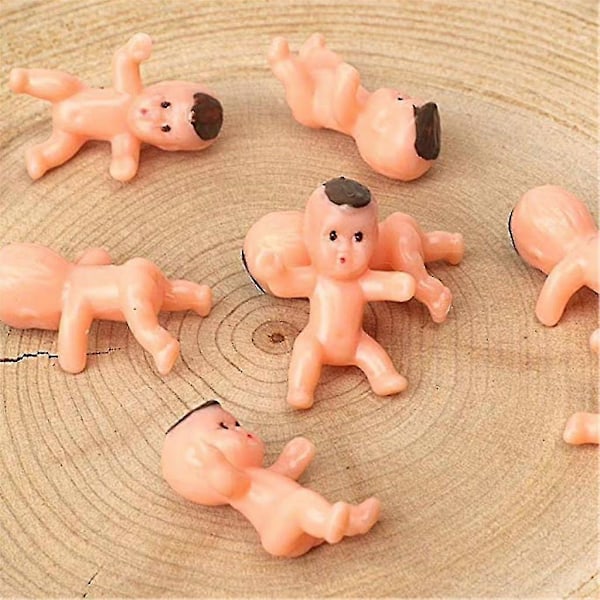 100 st 2,5 cm Mini Plast Baby Favör Tillbehör För Baby Shower Och Iskubsspel
