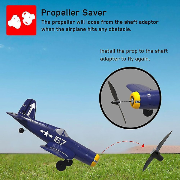 Volantexrc 761-8 F4u Corsair /761-9 T28 Flyvemaskine Reservedele Propeller og Prop Saver Sæt