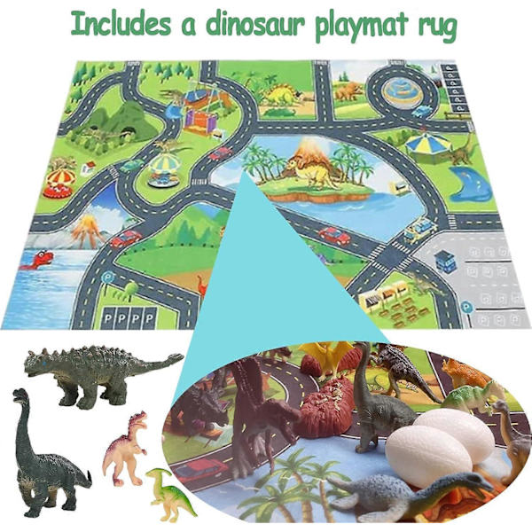 Dinosaur Julekalender 2024 - Jurassic Park Julekalender til Drenge, Børn og Småbørn, 24 Dages Nedtælling Julegaveidéer, Mini Dinosaurer