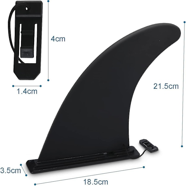 9\" Surfboard Fin, Oppblåsbar Padleboard Fin, Rask Utgivelse Avtakbar Longboard Senterfinne For Begynnere Og Proffer