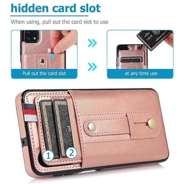 Til Samsung Galaxy A42 5G Armbånd Støtteben Tegnebog Læder Telefon Cover